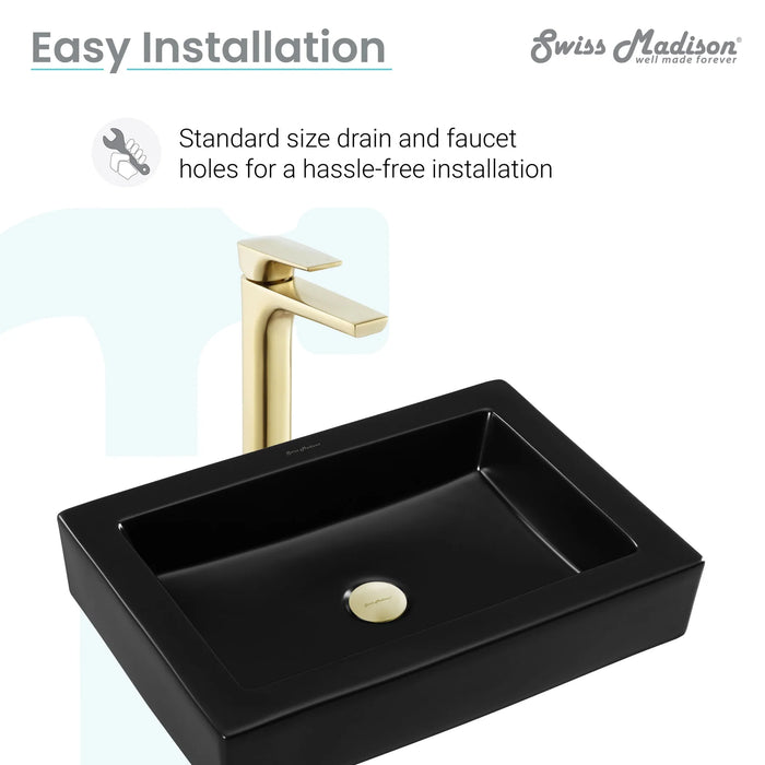 Voltaire 22" Rectangle Vessel Bathroom Sink