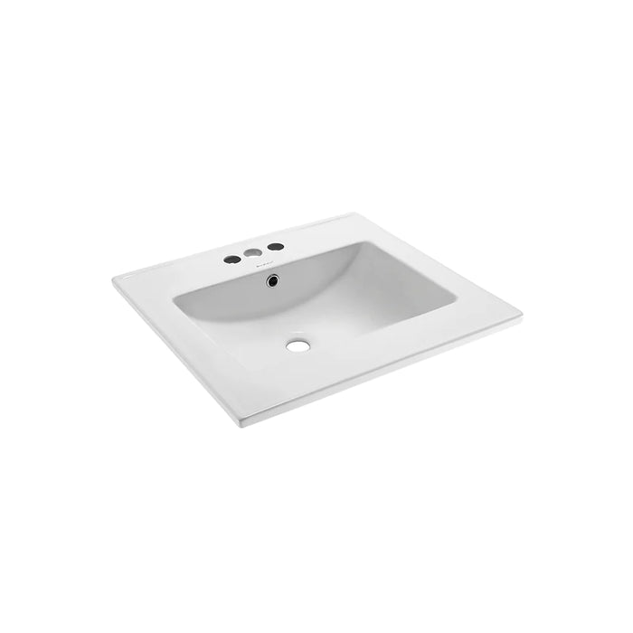 24" Vanity Top Bathroom Sink with 4” Centerset Faucet Holes