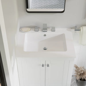 Voltaire 25" Vanity Top Bathroom Sink with 4” Centerset Faucet Holes