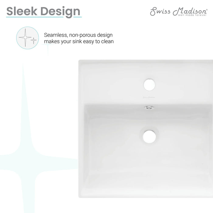 Claire 15" Square Wall-Mount Bathroom Sink