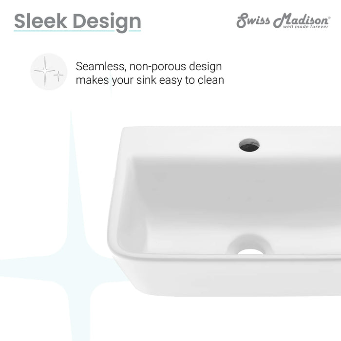 St. Tropez 17.5" Rectangle Wall-Mount Bathroom Sink