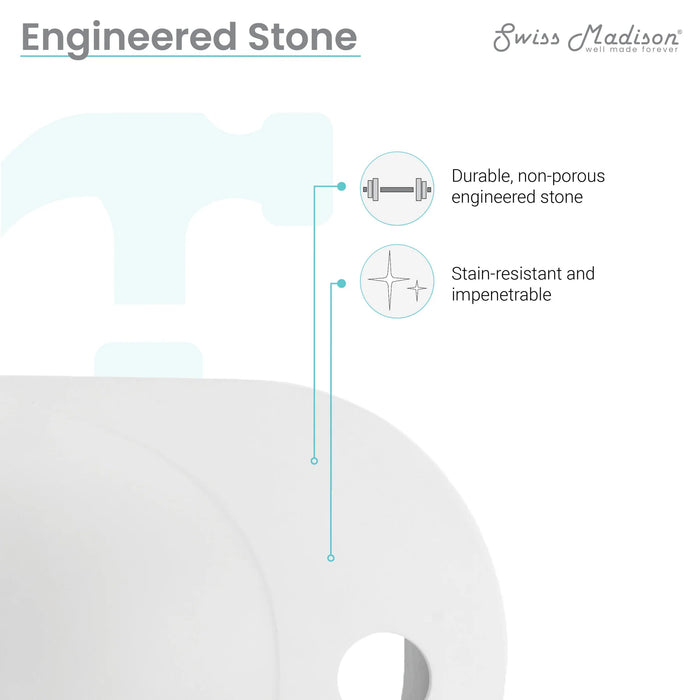 Terre 17.5" Right Side Faucet Wall-Mount Bathroom Sink