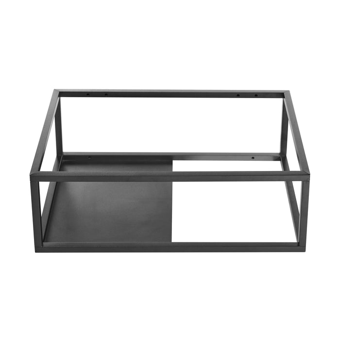 Lisse 24” Rectangle Concrete Wall-Mount Bathroom Sink in Dark Grey