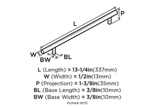 Amerock (pack of 10)- BAR PULLS 10-1/16 In (256 Mm) Center-To-Center Pull - Stainless Steel