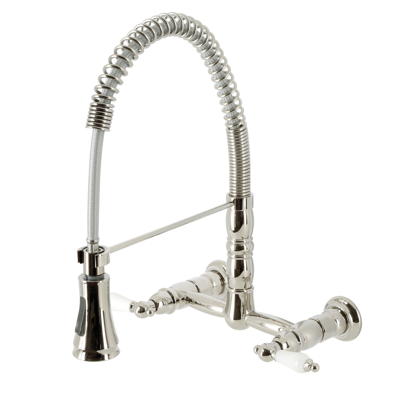 Wall Mount Pull Down Sprayer Kitchen Faucet