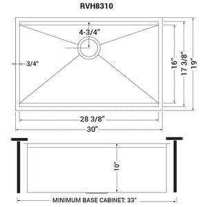 30-inch Workstation Ledge Undermount 16 Gauge Stainless Steel Kitchen Sink Single Bowl