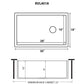 Ruvati 30-inch Matte Black Fireclay Modern Farmhouse Offset Drain Kitchen Sink Single Bowl – RVL4018MBK