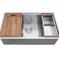 30-inch Workstation Ledge Undermount 16 Gauge Stainless Steel Kitchen Sink Single Bowl
