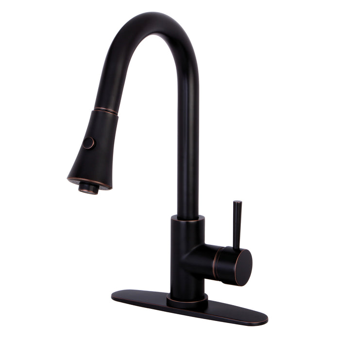 KINGSTON BRASS LS872XDL-P CONCORD SINGLE-HANDLE 1-HOLE DECK MOUNTED PULL-DOWN SPRAYER KITCHEN FAUCET